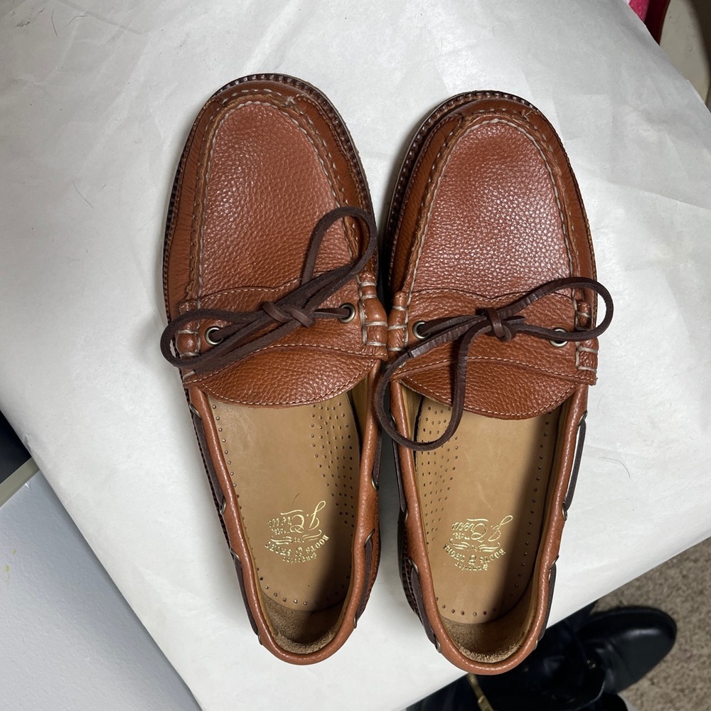 J Crew Camden Crepe-Sole Slip-On Loafer in Pebbled Leather BE388 sz 8.5 - Picture 3 of 14